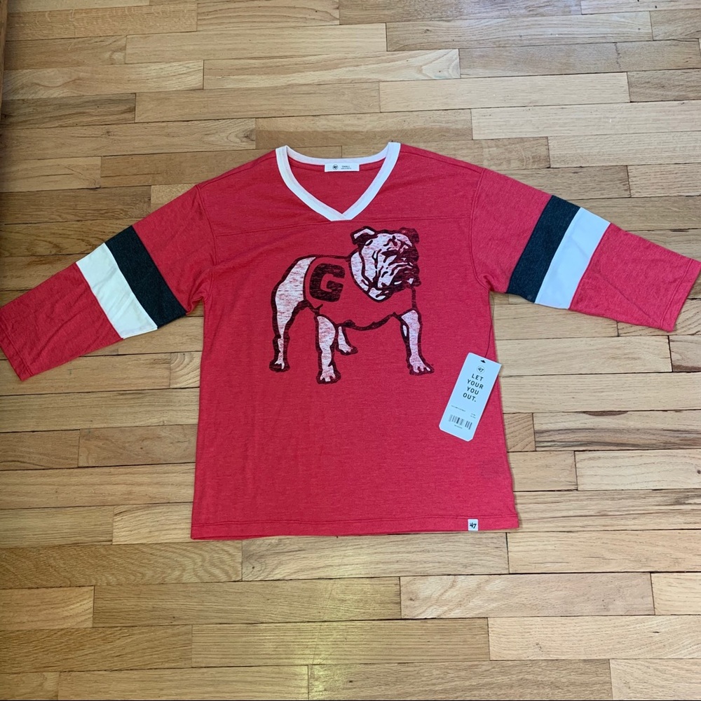 Georgia Bulldogs Ladies 3/4 Sleeve Tee